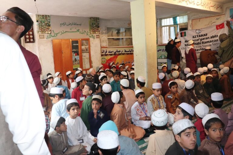 Distribution of Food and school materials to children